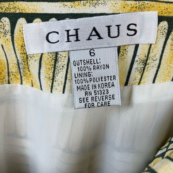 Chaus Short Sleeve Collarless Button Down Shirt and Matching Skirt EUC - Picture 12 of 12